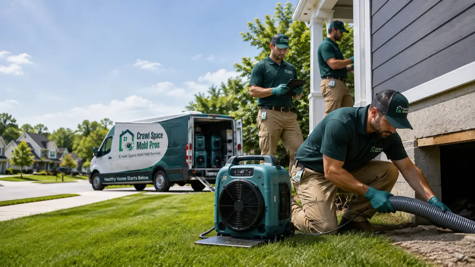 Crawl Space Mold Removal in Plaza, ND